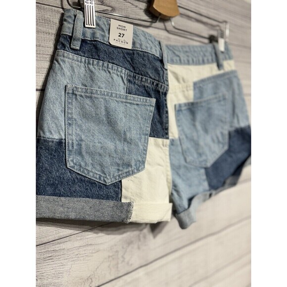 Pacsun Womens' Patch Work Jean Mom Shorts | Size 27 - Picture 6 of 9